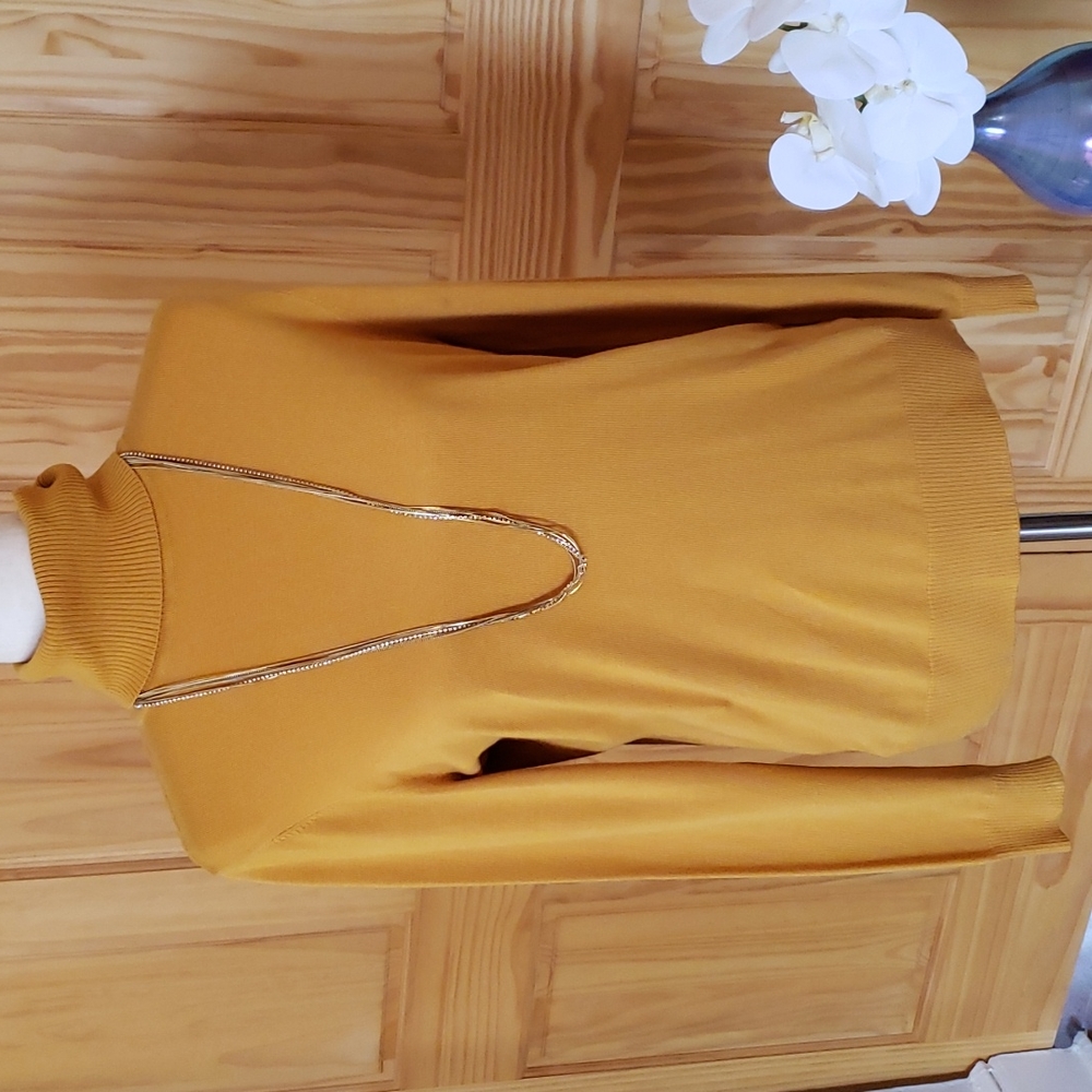 Context for Lord & Taylor Mustard/Gold Turtleneck - Size XL